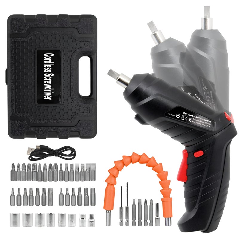 Screwdriver Set - Rechargeable Electric Screwdriver Kit with 47 Pieces for Effortless Repairs and DIY Projects! - Image 1