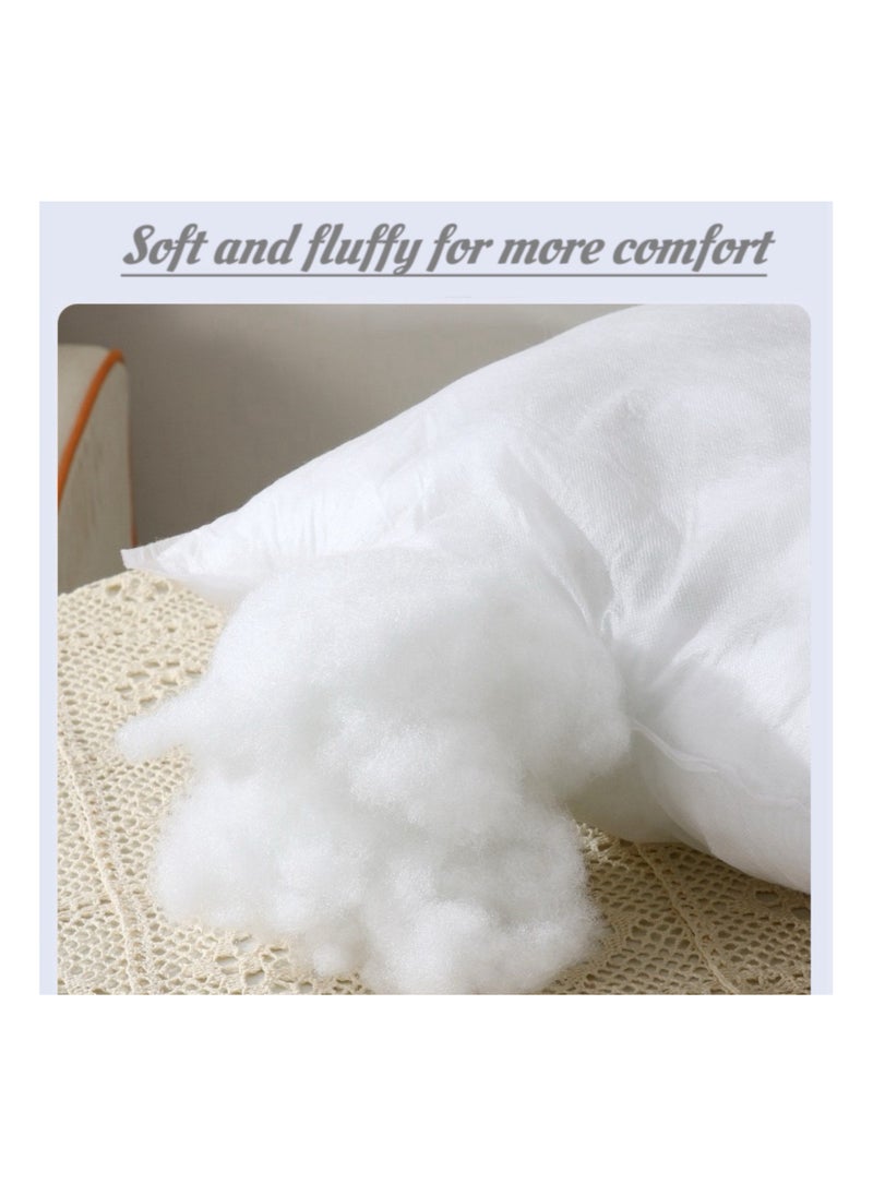 Generic Square Pillow Cushion Filler (2-piece set) 450g Soft Fiber, Non-Woven Cover Suitable for Home Decoration Such as Beds, Benches, Sofas, Etc. (18 * 18inch) (2)  - Image 2