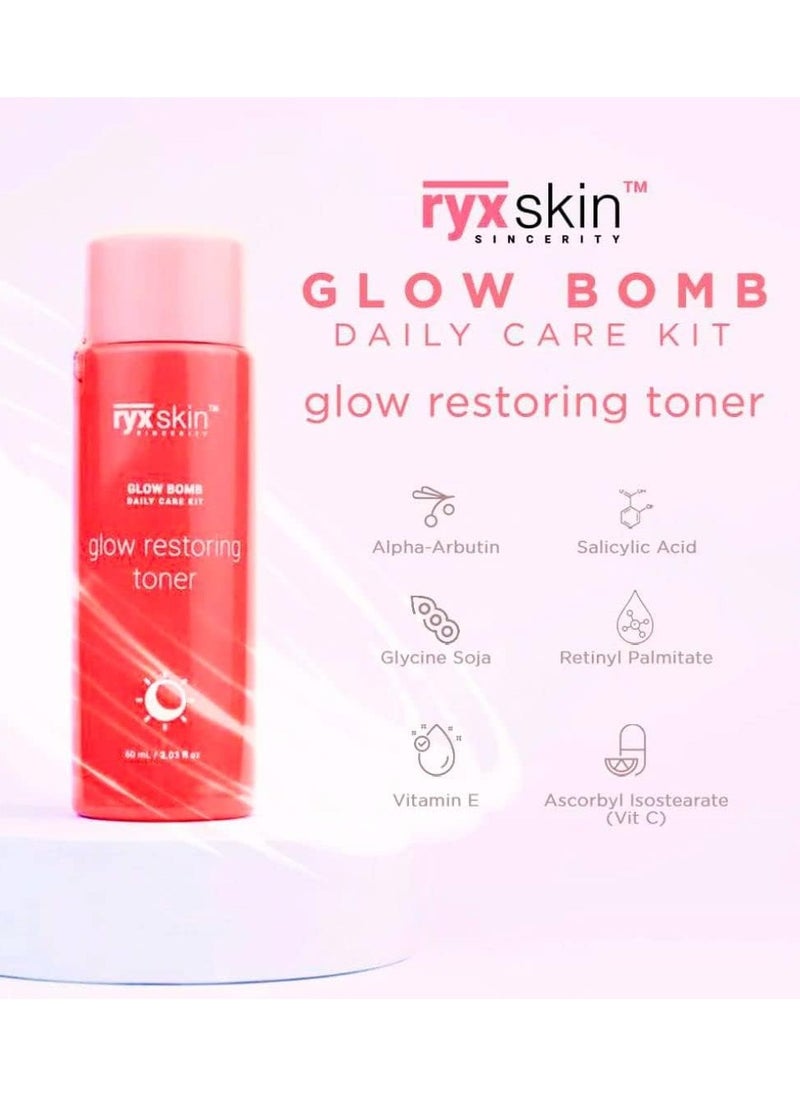 Ryxskin - Glow Daily Care Kit Restoring Soap, Restoring Toner, Restoring Morning and Evening Cream, 1.0 count - Image 1