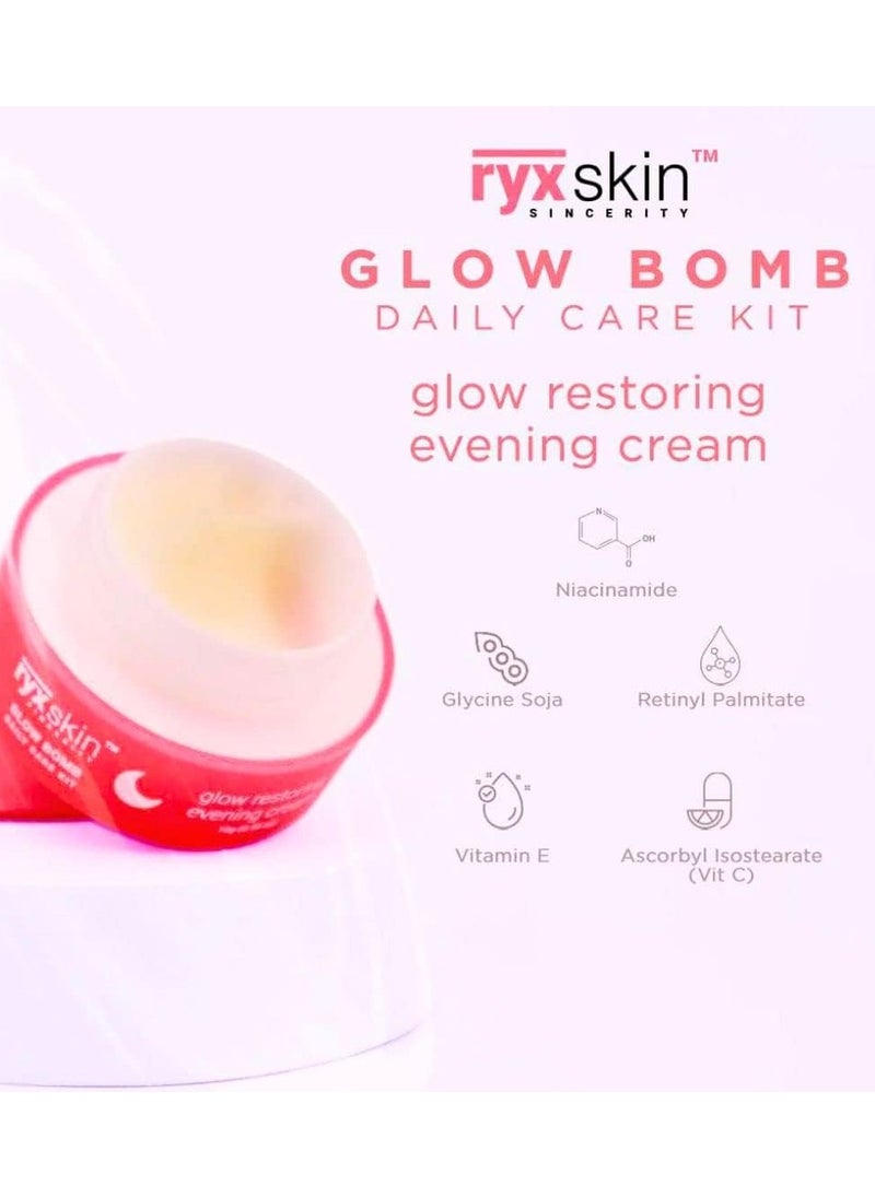 Ryxskin - Glow Daily Care Kit Restoring Soap, Restoring Toner, Restoring Morning and Evening Cream, 1.0 count - Image 1