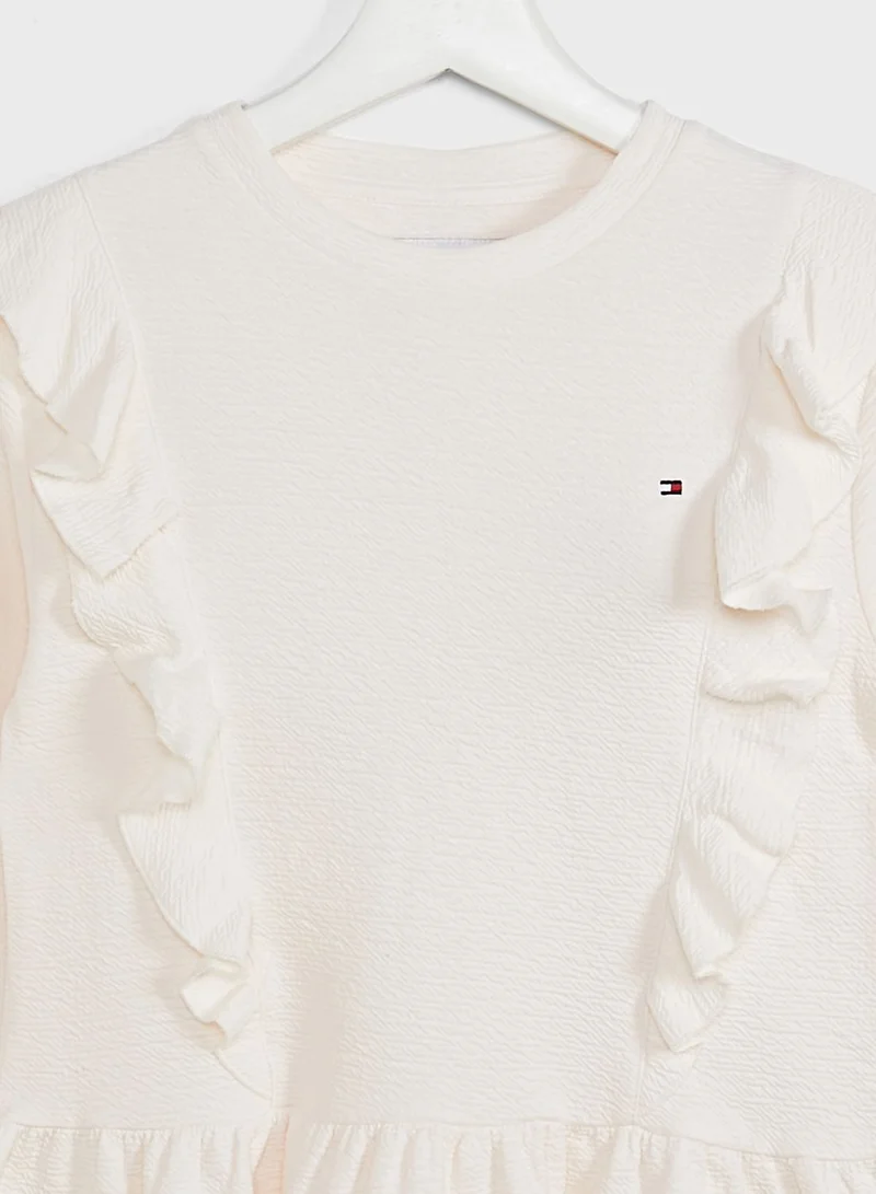 TOMMY HILFIGER Youth Ruffle Knitted Dress
