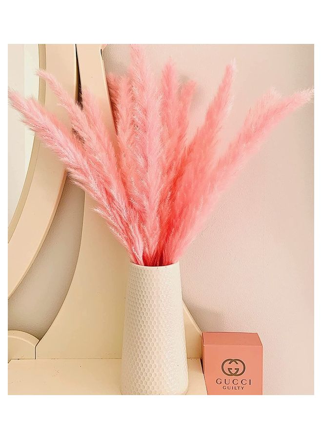 XiuWoo 15-Piece Artificial Grass Stem Pink - Image 1