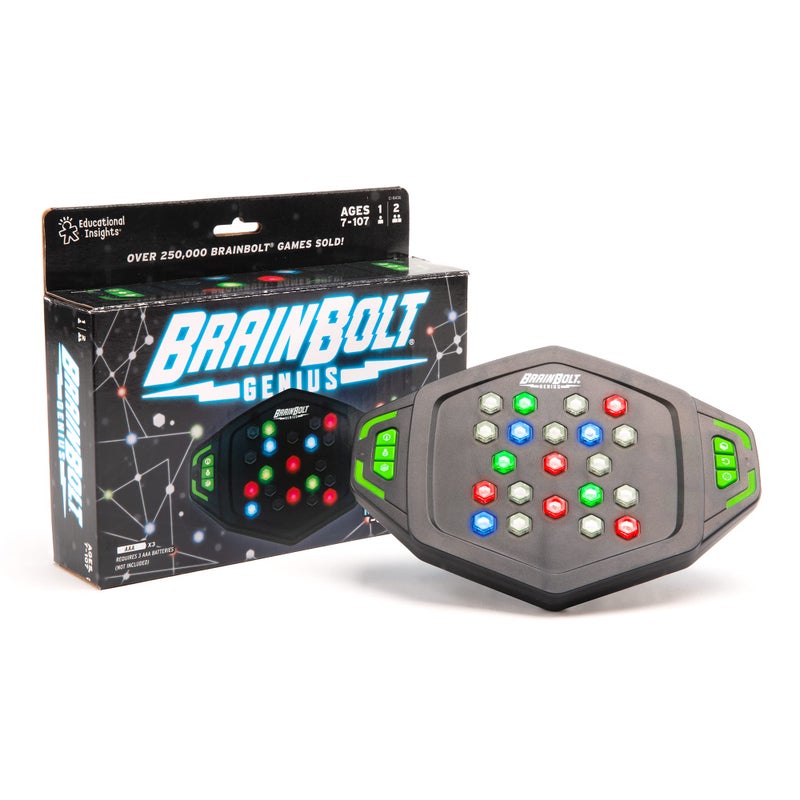 Educational Insights BrainBolt Genius - Puzzle Memory Game for Kids, Teens and Adults, Handheld Electronic Brain Travel Games, Gift for Gamers, Games for Kids 8-12, Fidget Memory Game - Image 2
