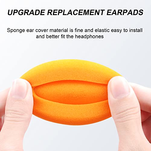 G GVOEARS GVOEARS Replacement Cushion Earpads for Koss Portapro Headphones 2 Pairs (Black&Orange) - Image 3