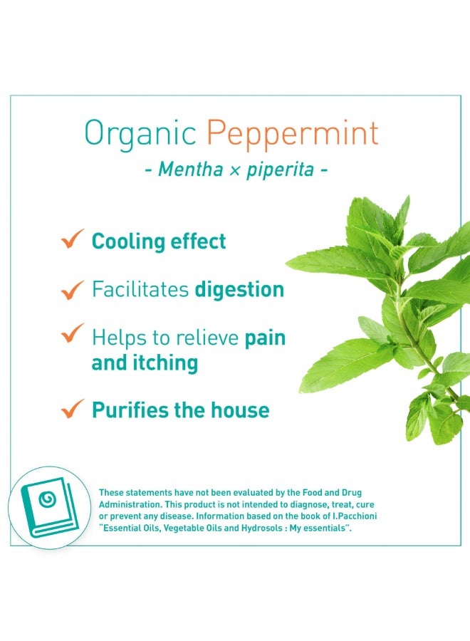 Puressentiel Organic Peppermint Essential Oil 10ml | 100% Pure & Natural, EOBBD Certified, Refreshing Aromatherapy | For Inhalation, Massage, Bath, 0.33 fl oz - Image 3