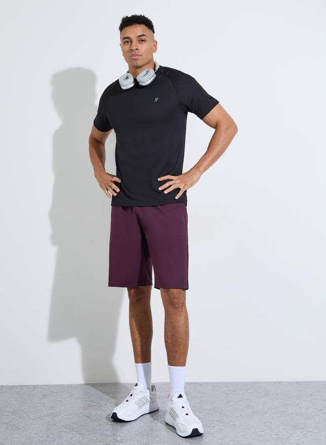 Styli Purple Activewear Sports Shorts with Drawstring - Image 2