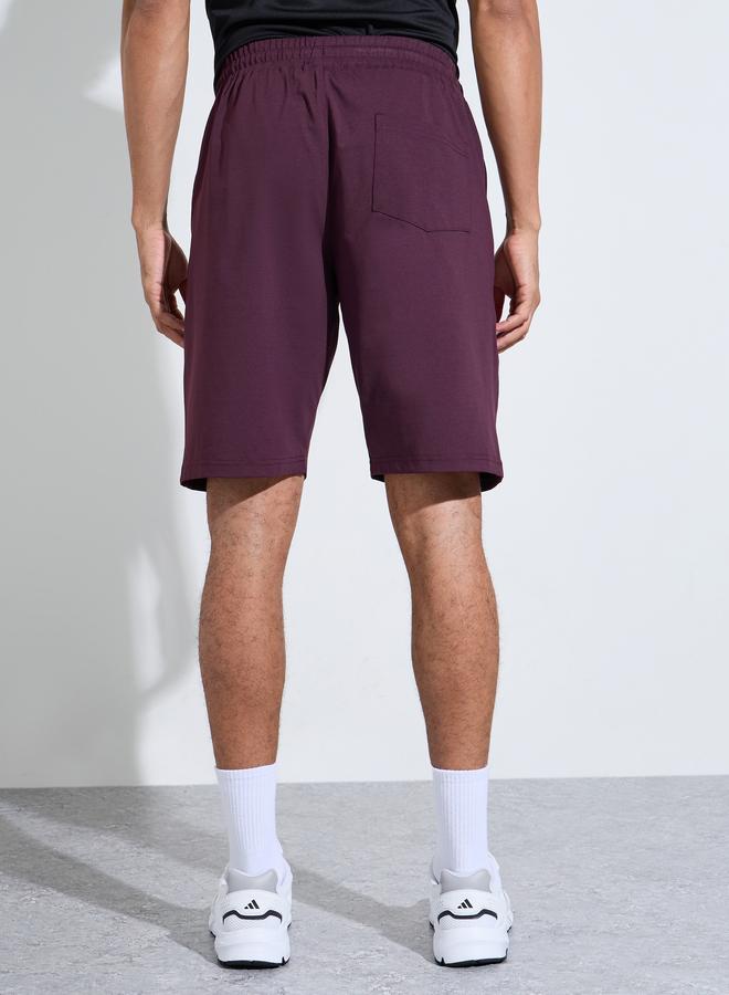 Styli Purple Activewear Sports Shorts with Drawstring - Image 4