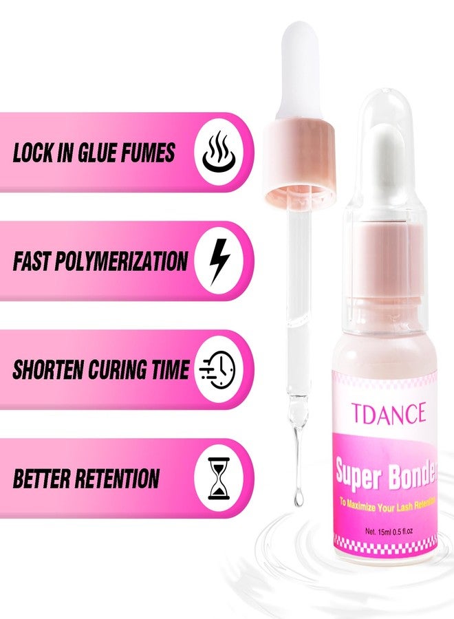 TDANCE Lash Bonder for Eyelash Extensions, Glue Accelerator, Increase Eyelash Retention Time, Water Oil Proof, Lash Extension Bonder (15ml, Lash Bonder) - Image 2