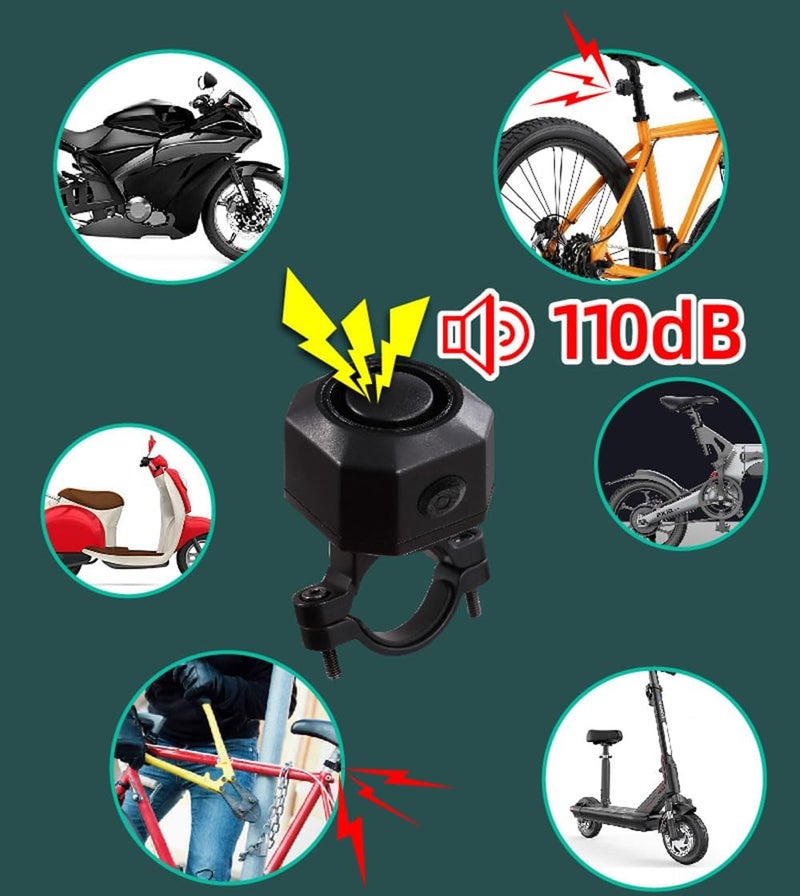Meichoon Rechargeable Bike Alarm Waterproof Wireless Vibration Motion Sensor with Remote Control 110dB for Bike Motorcycle Scooter Vehicle Trailer Car - Image 4