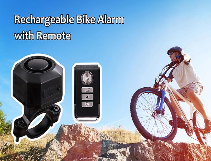 Meichoon Rechargeable Bike Alarm Waterproof Wireless Vibration Motion Sensor with Remote Control 110dB for Bike Motorcycle Scooter Vehicle Trailer Car - Image 3