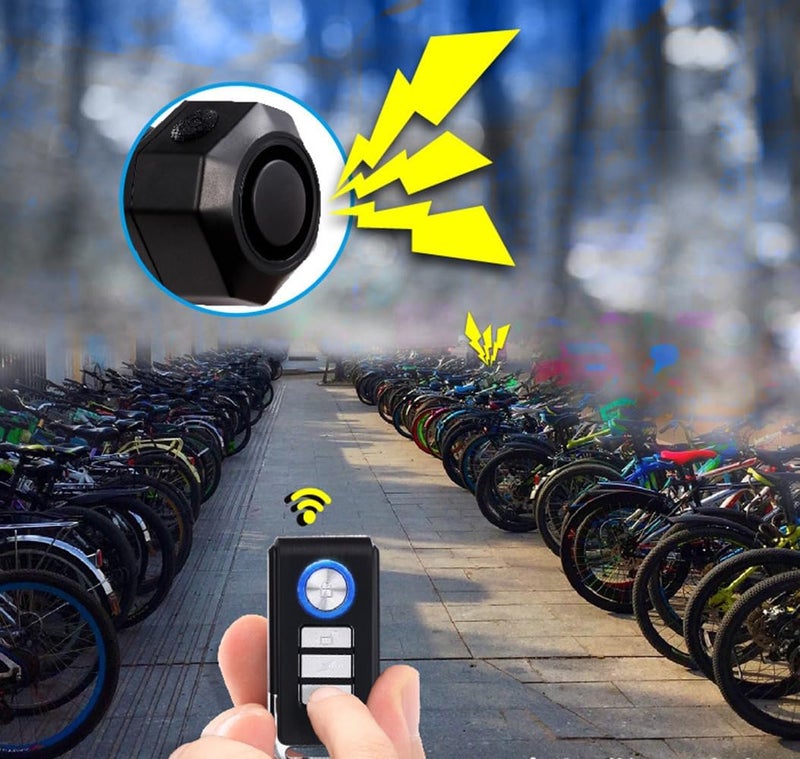 Meichoon Rechargeable Bike Alarm Waterproof Wireless Vibration Motion Sensor with Remote Control 110dB for Bike Motorcycle Scooter Vehicle Trailer Car - Image 2
