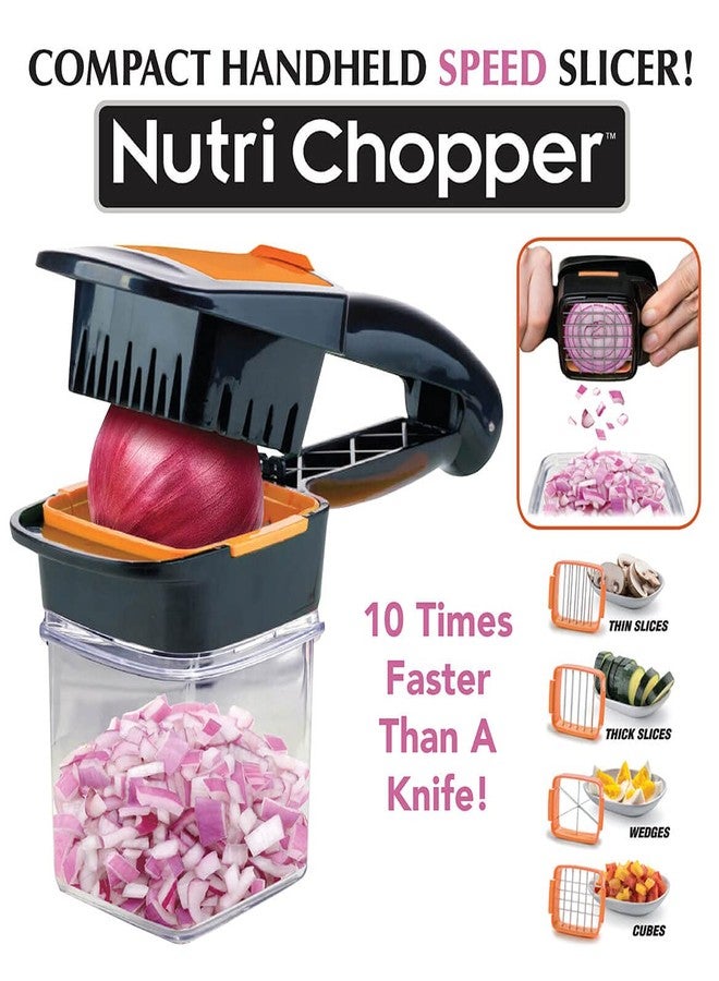 Nutrichopper NUTRI CHOPPER Handheld Vegetable & Fruit Chopper, Manual Kitchen Slicer for Onions, Garlic & Potatoes, Compact & Portable - Image 3