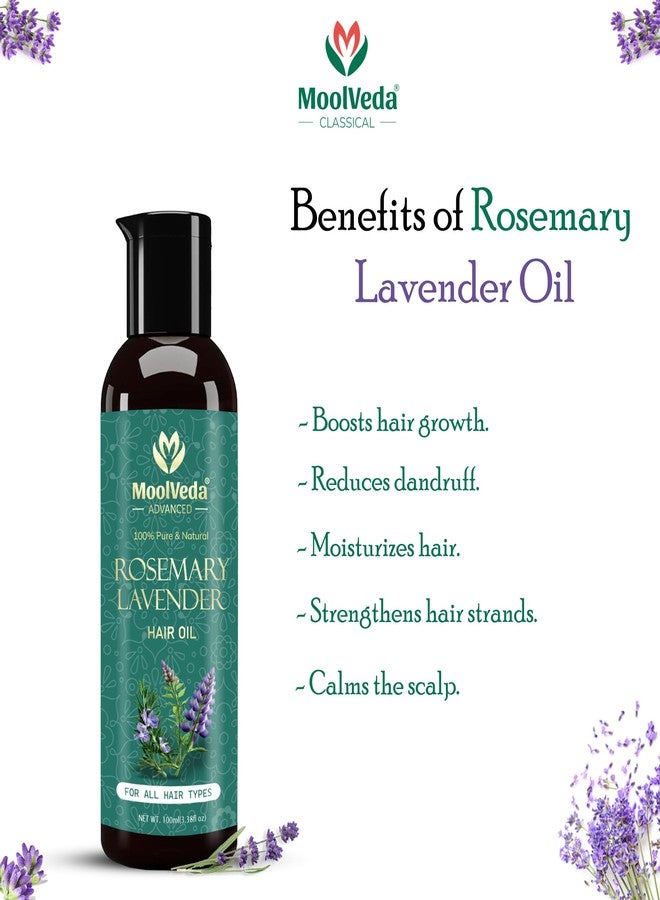 Moolveda Rosemary Lavender Hair Oil For Healthy Hair, Scalp Nourishment, Hair Growth - 100% Pure & Natural Undiluted Cold Pressed Oil, 100Ml - Image 5
