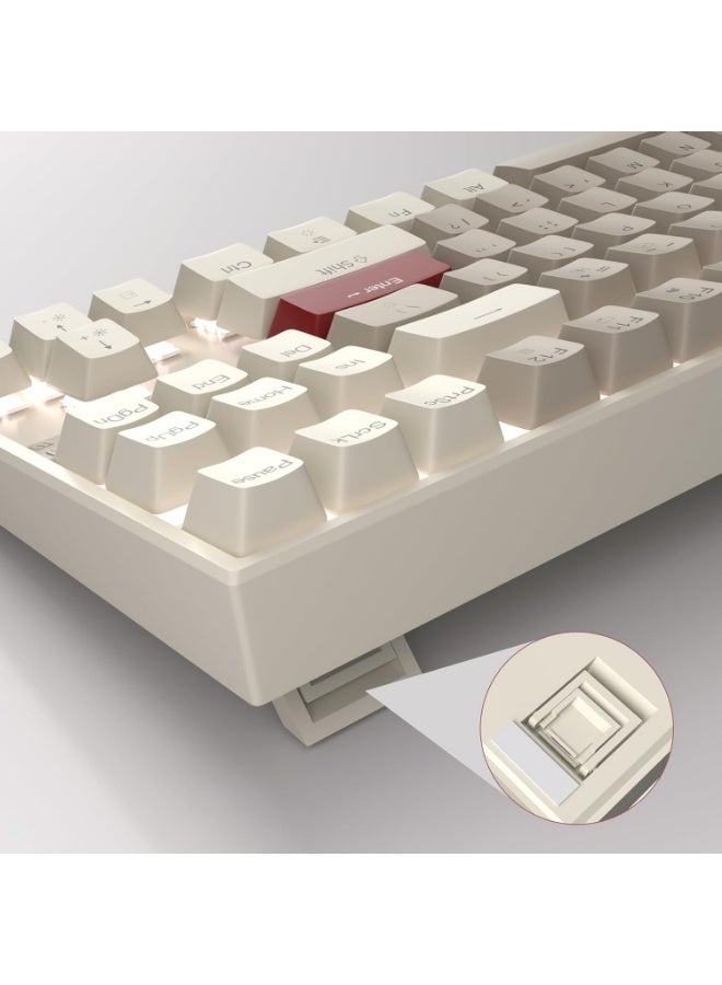 MageGee MageGee 75% Mechanical Gaming Keyboard, Brown Switch, LED White Backlit, 87 Keys Compact TKL Wired Computer Keyboards for Windows Laptop PC Gamer - Brown  - Image 5