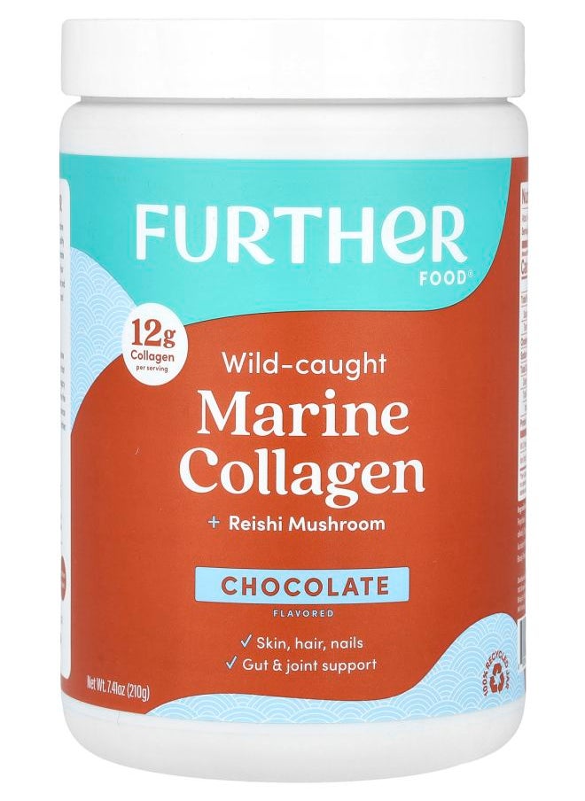 Further Food Wild-Caught Marine Collagen + Reishi Mushroom Chocolate 7.41 oz (210 g) 