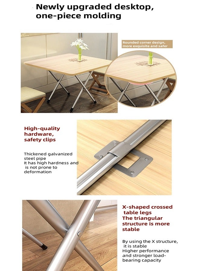 Generic Black Modern And Simple Style Square Table, Folding Dining Table, Suitable for Kitchen Dining Table, Outdoor Picnic Dining Table, Family Dining Table, Suitable For Small-Sized Apartment, 60cmx40cm  - Image 5