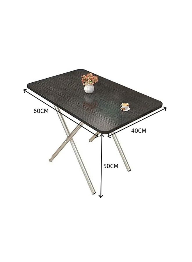 Black Modern And Simple Style Square Table, Folding Dining Table, Suitable for Kitchen Dining Table, Outdoor Picnic Dining Table, Family Dining Table, Suitable For Small-Sized Apartment, 60cmx40cm - Image 2