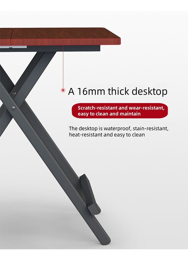 Black Modern And Simple Style Square Table, Folding Dining Table, Suitable for Kitchen Dining Table, Outdoor Picnic Dining Table, Family Dining Table, Suitable For Small-Sized Apartment, 60cmx40cm - Image 3