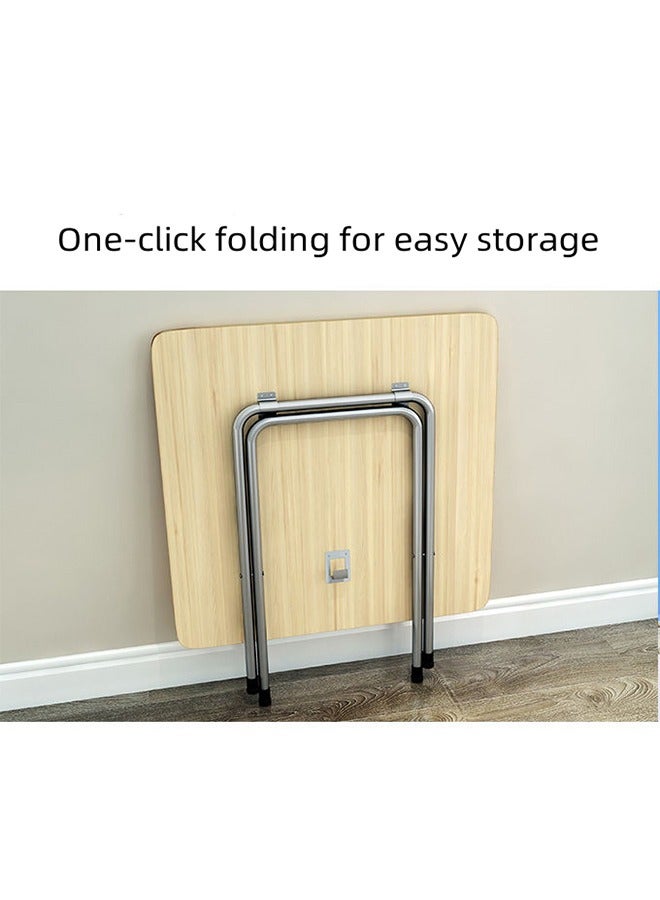 Black Modern And Simple Style Square Table, Folding Dining Table, Suitable for Kitchen Dining Table, Outdoor Picnic Dining Table, Family Dining Table, Suitable For Small-Sized Apartment, 60cmx40cm - Image 4