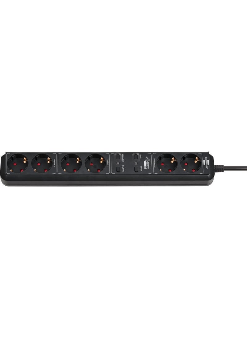 Eco-Line Wifi Enabled Timer Power Strip with Voice Control 6 Sockets 1.5 Meter Cable