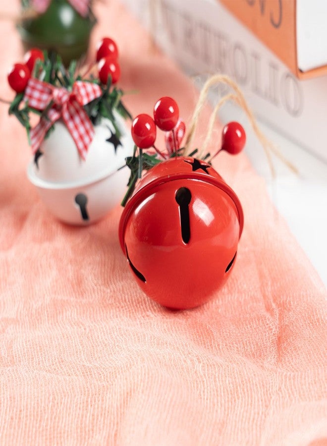 Wonsunss 18 PCS Christmas Jingle Bells Ornaments in Red White Green Ornaments Christmas Tree Bells Pendant,Christmas Holiday Party Supplies for Christmas Tree Decor,Wreath,Window Memorial Ornament(Bell-Mix) - Image 4