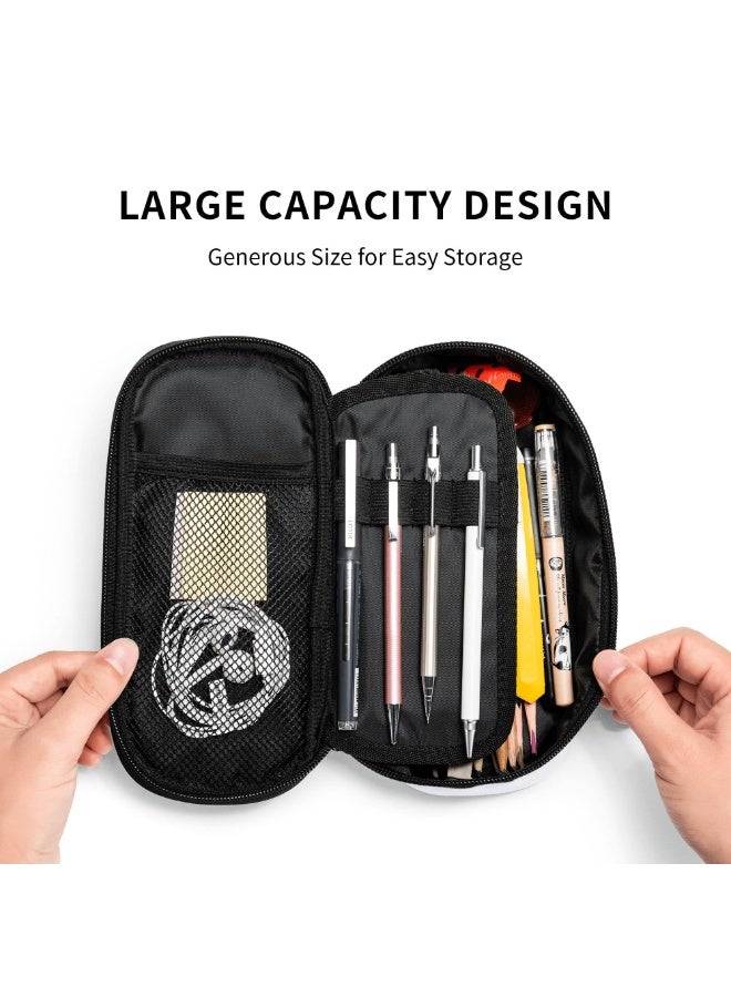 OSHIMA Boys Soccer Large Capacity Pencil Case, Blue Sports-Themed Portable Desk Office Organizer Bag, Cute Pen Pouch for Kindergarten and School - Image 3