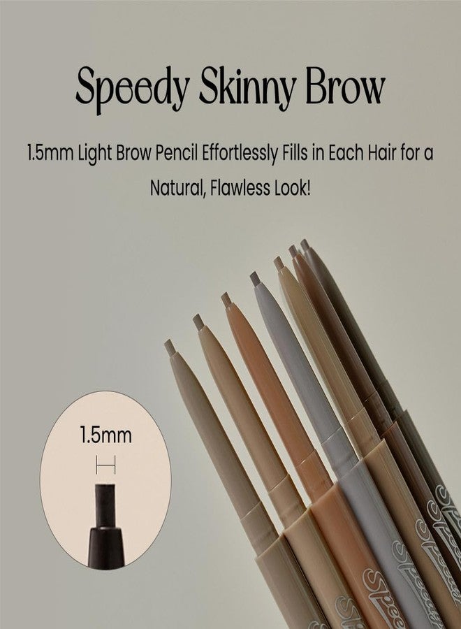 PERIPERA Speedy Skinny Brow (02 Dark Brown), 1.5mm Precise Eyebrow Pencil, Dual-Sided Fine Tip Shades, Define Fills Brow Make up - Image 4