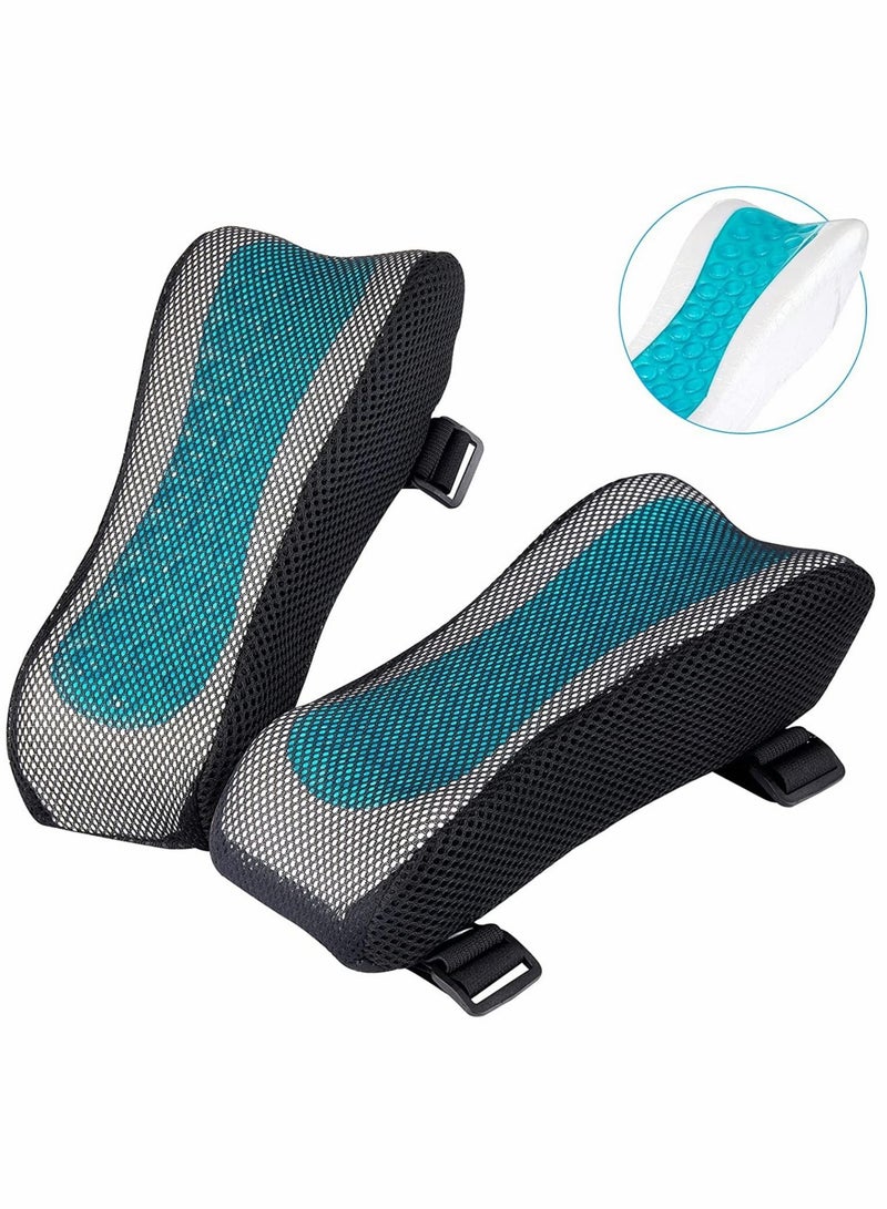 كابتن تيك Ergonomic Armrest Pads, Office Chair Arm Rest Cover Pillow, Elbow Support Cushion, for Computer, Gaming, Desk Chairs (Set of 2) - Image 1