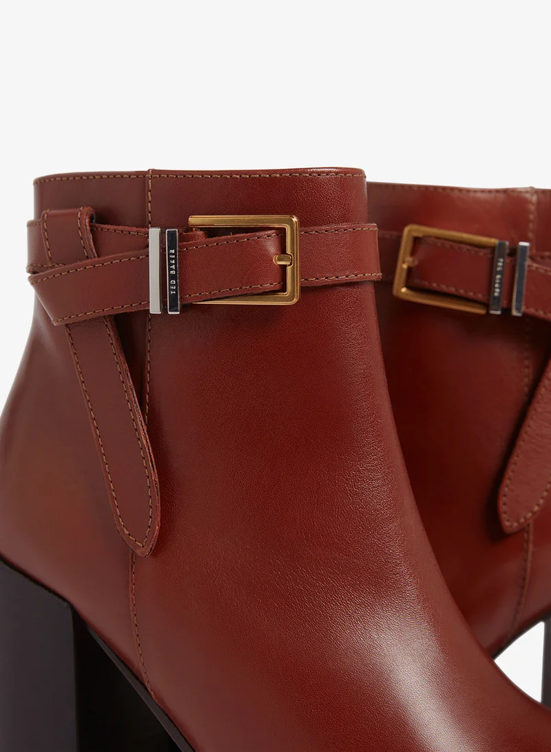 Ted Baker Brown Cleonna Belt Detail Ankle Boots for Women | Best Price UAE
