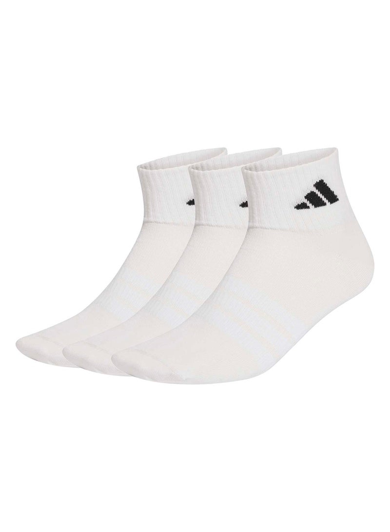 Adidas Thin&Light Sportswear Ankle Socks 3 Pair Pack - Image 1