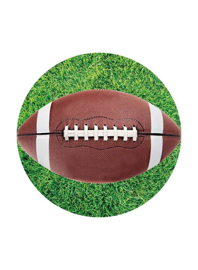 Laeacco 6.5x6.5ft American Football Round Backdrop Sports Theme Birthday Round Backdrop Cover Green Grass Sports Area American Football Match Party Circle Background Cover for Boy's Birthday Portrait - Image 3