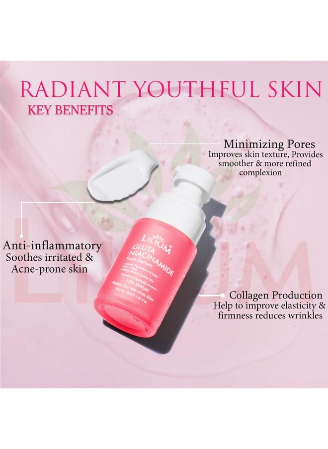 LILIUM Face Serum 30Ml | Gluta Niacinamide 12% | Helps To Reduce Wrinkles, Pigmentation & Spots | Clears Heals & Soothes Skin | Anti Aging Radiant Glow | Brightening & Healthier Skin | 100% Vegan  - Image 4