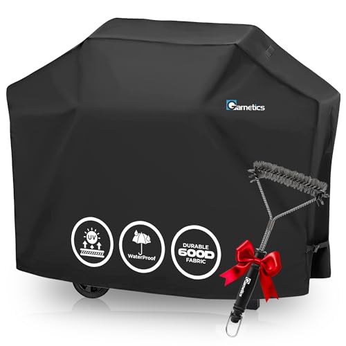 Garnetics Grill Cover for Outdoor Grill, BBQ Grill Covers for Outside, Grill Cover 58 Inch, BBQ Covers Waterproof Heavy Duty Waterproof, Small to Large Durable and Convenient Universal Grill Covers - Image 1