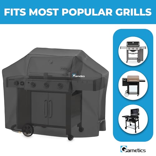 Garnetics Grill Cover for Outdoor Grill, BBQ Grill Covers for Outside, Grill Cover 58 Inch, BBQ Covers Waterproof Heavy Duty Waterproof, Small to Large Durable and Convenient Universal Grill Covers - Image 5