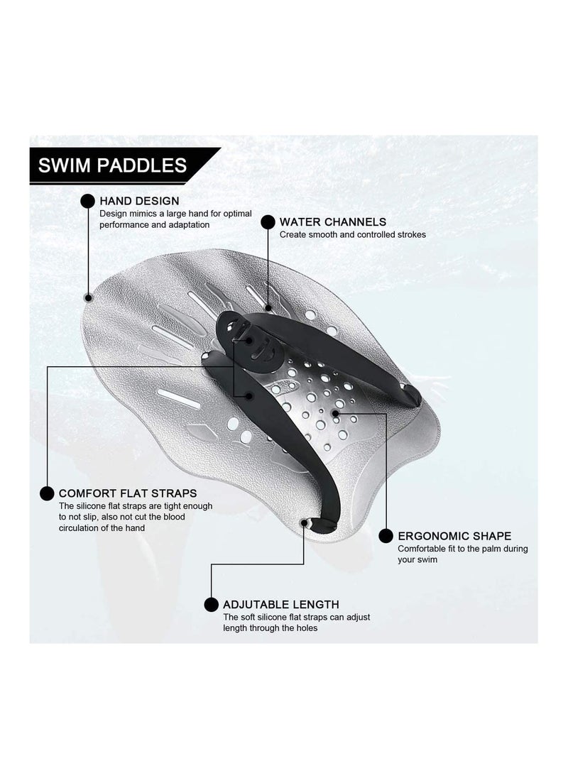 Y&D Swim Paddles Hand Training with Adjustable Straps Swimming for Women Men and Children Professional Accessories 1 Pair  - Image 2
