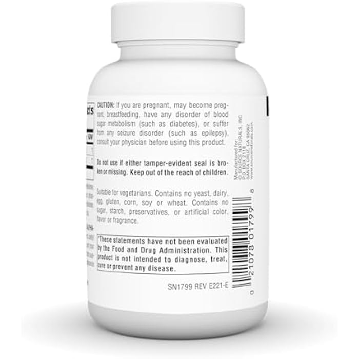 Source Naturals Acetyl L-Carnitine & Alpha-Lipoic Acid, for Cellular Vitality*, 650mg - 60 Tablets - Image 3