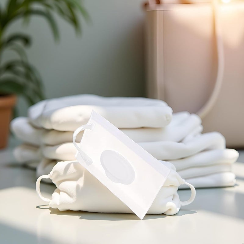 Dwuww حافظة مناديل الأطفال للسفر تحافظ على رطوبة المناديل مجموعة من حوامل المناديل الرطبة حافظة سفر محمولة قابلة لإعادة التعبئة حاوية مقاومة للماء مع سحاب محكم - Image 3