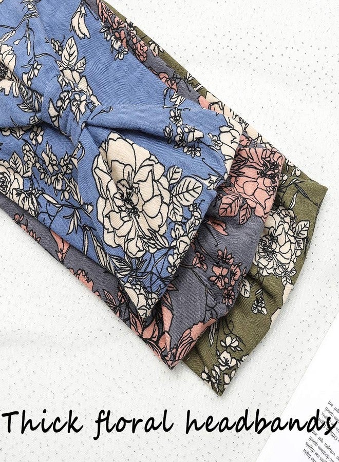 أسورنا أطواق شعر Aceorna Boho Bandeau، ربطة شعر عريضة، ربطة شعر توربان مطاطية، إكسسوارات شعر عصرية للنساء، 3 قطع (بوهو) - Image 5
