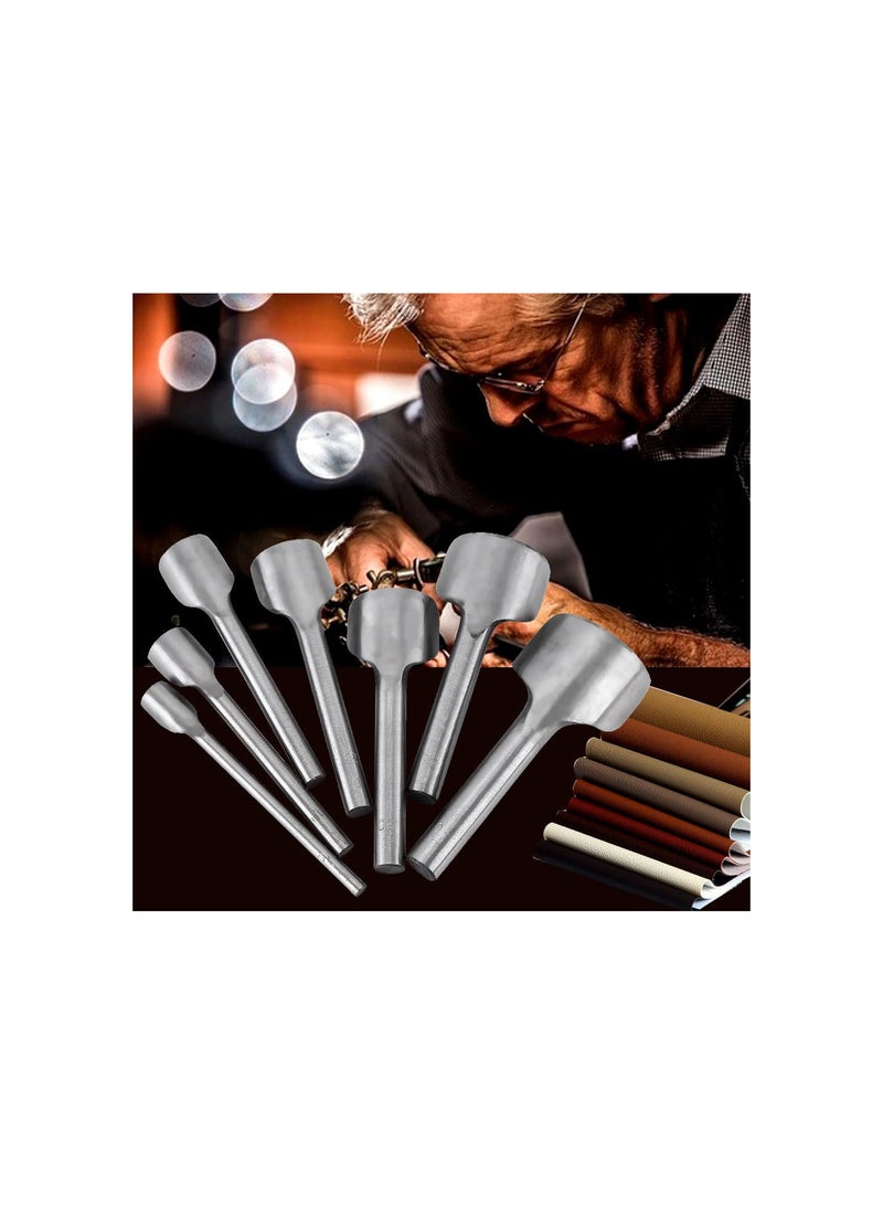 GGOOT Punch Strap Tools, Durable And Solid Steel Cutter Punch, 7Pcs /Set Half-Round Cutter Wear- Card Case for Wallet Belt Watchband - Image 1