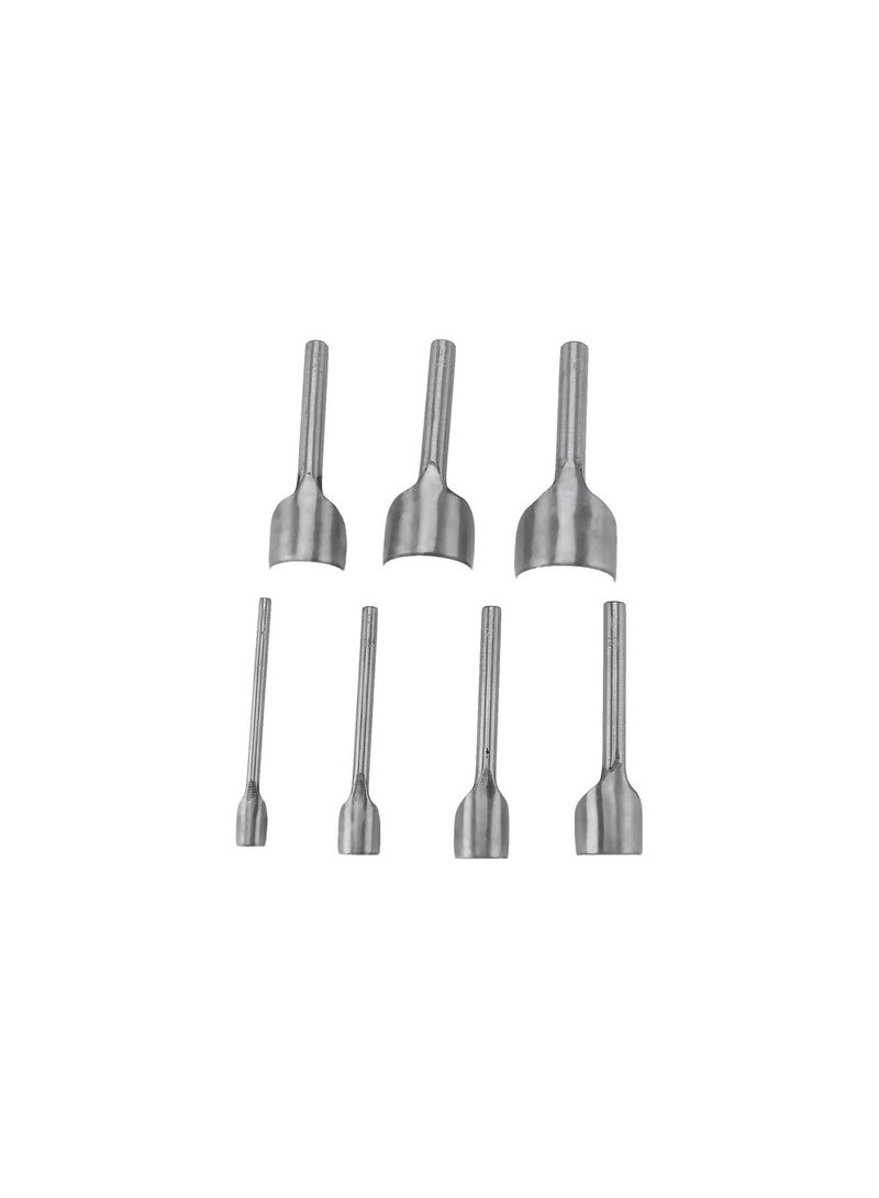 GGOOT Punch Strap Tools, Durable And Solid Steel Cutter Punch, 7Pcs /Set Half-Round Cutter Wear- Card Case for Wallet Belt Watchband - Image 3