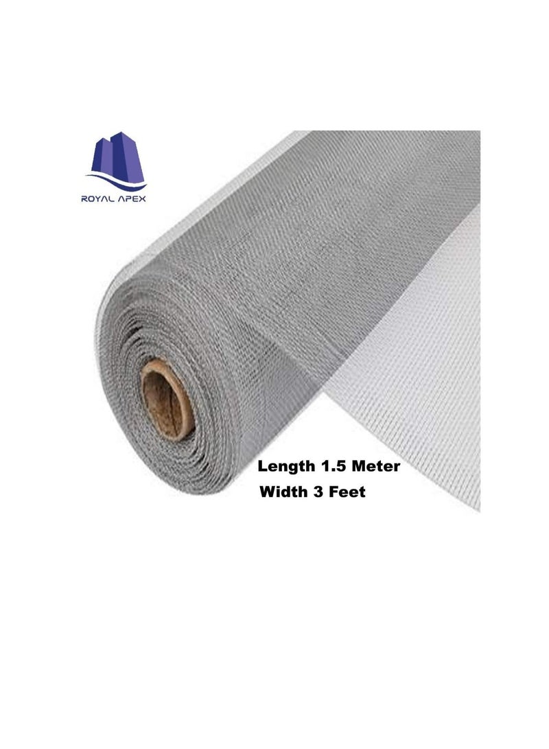 Custom Fiber Fly Insect Net, Anti Mosquito Bug For Windows Doors And Patio, Premium Pet Screen, Net Barrier, Invisible (1.5 Meter, 3 Feet)  - Image 1