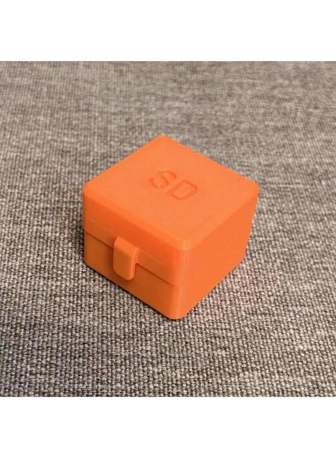 Orange Memory Card Storage Case Holder For 8 Micro SD And 4 SD Cards - Image 1