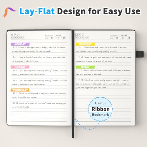 Oucaru Lined Journal Notebook, 8 Pack, 180 Pages, A5 Journals for Writing, 100 GSM Thick Paper, Small Notebooks Daily Journal for Women Men Work, Business, School, Travel Supplies - Image 5