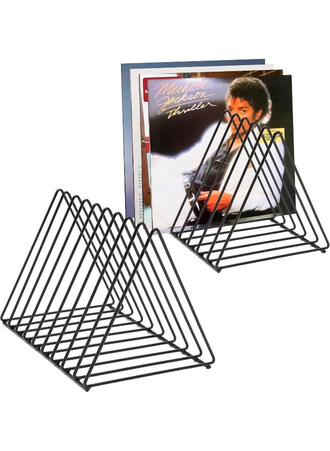 Skywin Skywin Record Vinyl Storage Rack Triangle - 2 Pack Vinyl Record Holder Stand  - Image 1