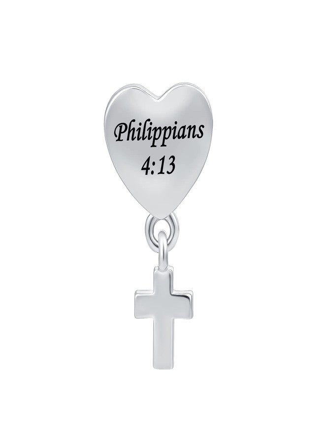 QeenseKc Praying Hands Charms Love Prayer Cross Heart Charm Bead for Pandora Bracelet - Image 2