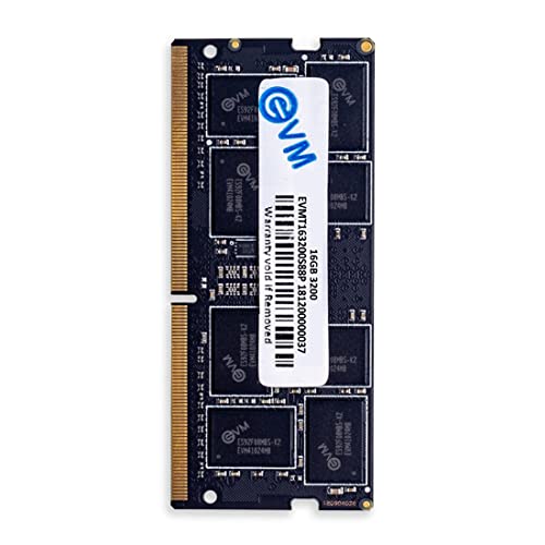 EVM 16GB DDR4 Laptop RAM 3200MHz |SO-DIMM – 1.2V Low Voltage| 260-PIN Pin, Intel & AMD Compatible | High-Speed Laptop Memory Upgrade | 10 Year Warranty (EVMT16G3200S88P) - Image 1