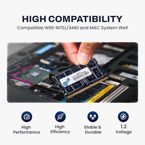 EVM 16GB DDR4 Laptop RAM 3200MHz |SO-DIMM – 1.2V Low Voltage| 260-PIN Pin, Intel & AMD Compatible | High-Speed Laptop Memory Upgrade | 10 Year Warranty (EVMT16G3200S88P) - Image 5