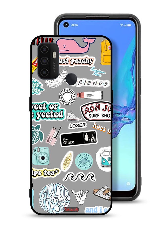 Oppo A11s Protective Case Cover Good Vibes Stickers