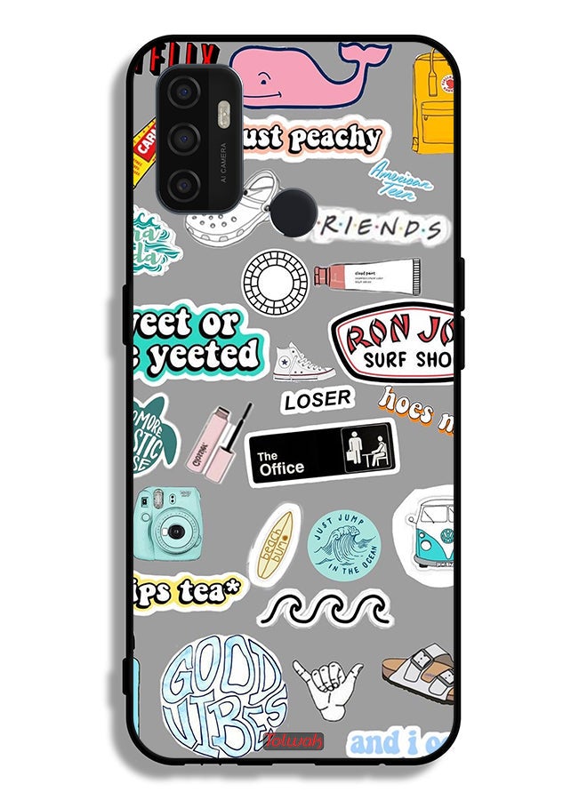 Oppo A11s Protective Case Cover Good Vibes Stickers