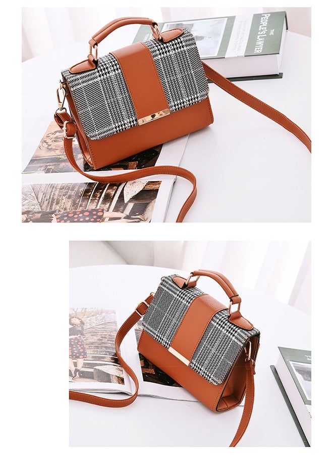 DUNISO Crossbody bag for women,  magnetic button shoulder bag，PU leather bag, handbag with three pockets inside, with adjustable shoulder strap, suitable for shopping, dating, and work，20*15*7.5cm  - Image 5